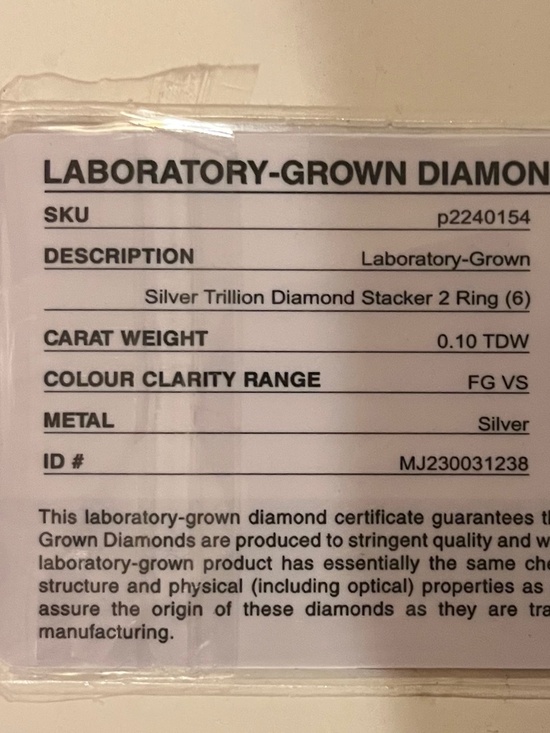 Lab diamond Ring - Picture 3 of 3